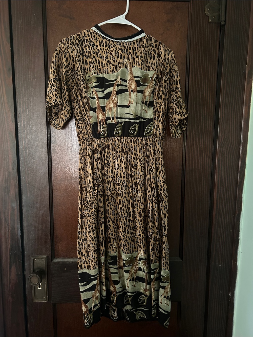 Handmade Vintage Cheetah and Giraffe Dress